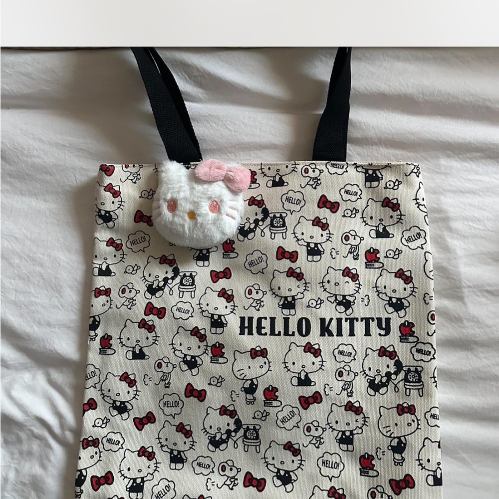 Hello Kitty Tote Bag with Plush Charm